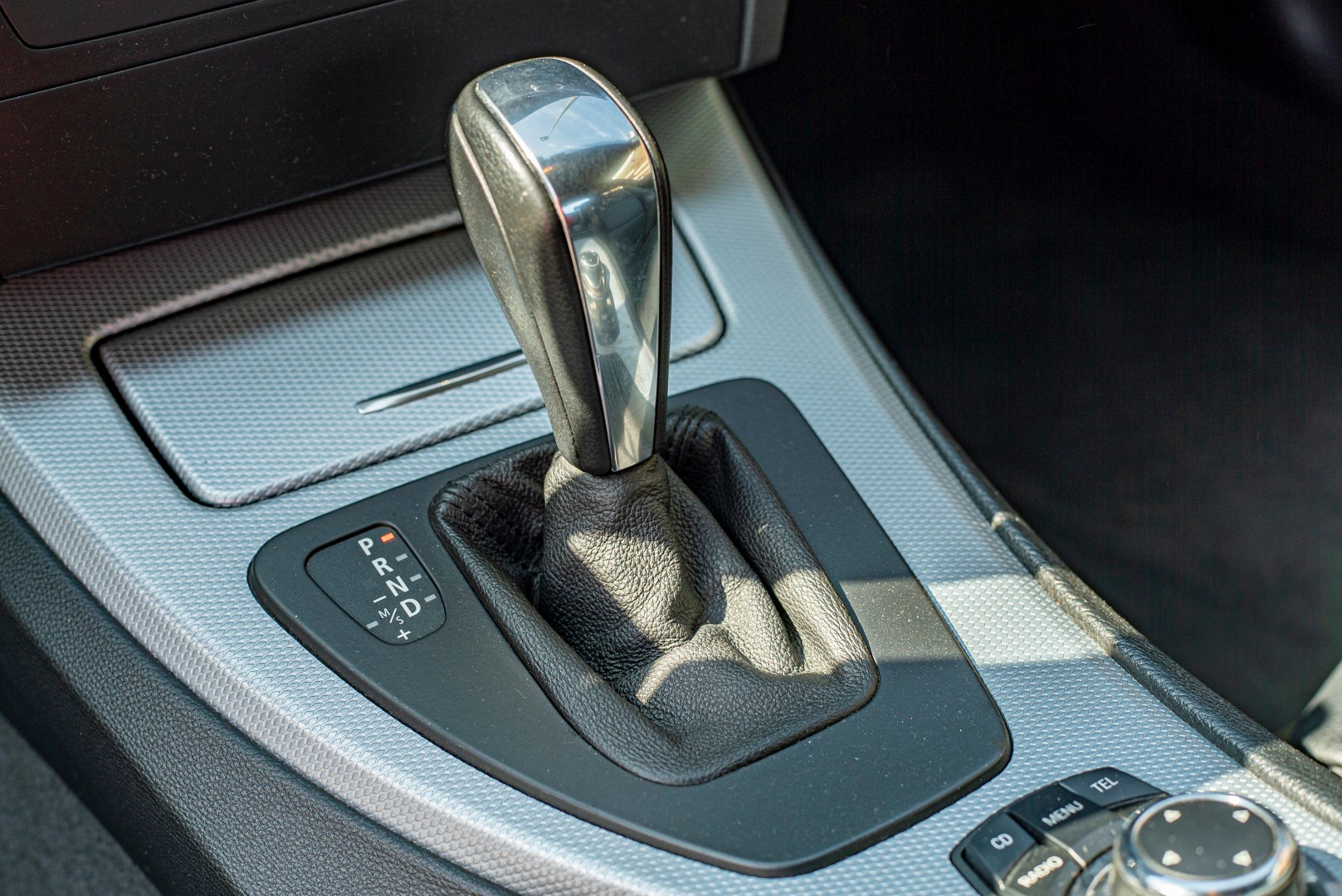 close up of a car's gear shift